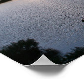 Poster Lac de montagne, coucher de soleil (Coin)