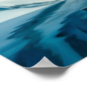 Poster Lac de montagne en hiver (Coin)