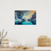 Poster Lac de montagne en hiver (Cuisine)