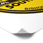 POSTER LAC DU SUD - BISHOP, CA - "CERCLE" (Coin)