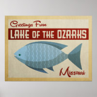 Lac du Vintage voyage de poissons Ozarks