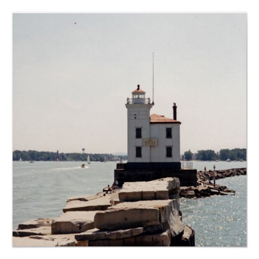 Poster Lac Erie Lighthouse (Devant)