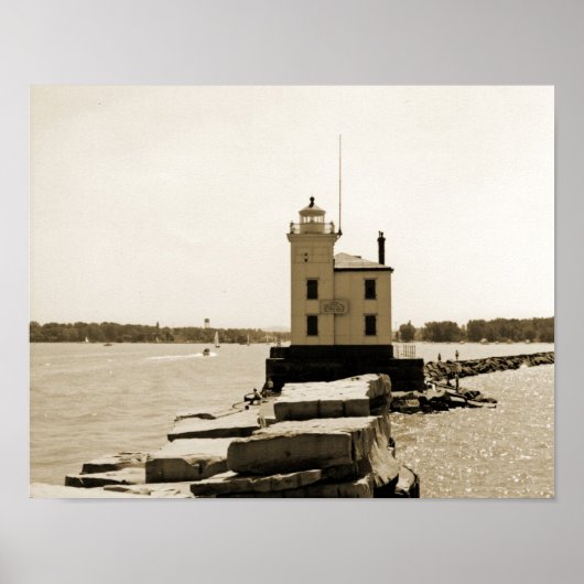 Poster Lac Erie Lighthouse (Devant)