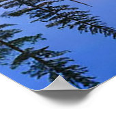 Poster Lac forestier paisible au coucher du soleil (Coin)