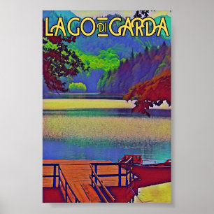 Poster Lac garda - Lago di garda îles italiennes