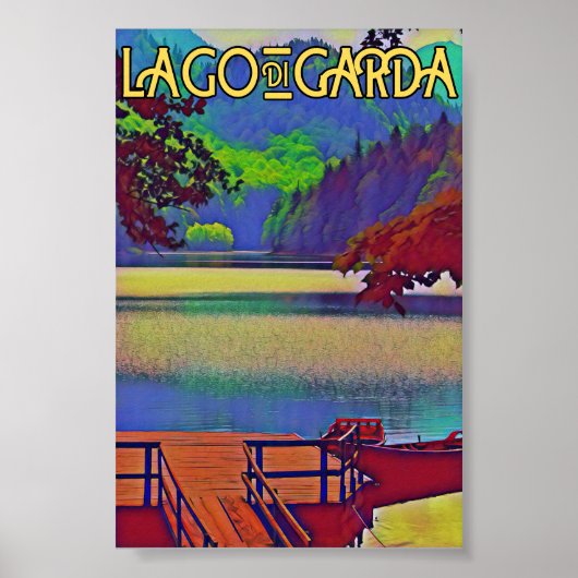 Poster Lac garda - Lago di garda îles italiennes (Devant)