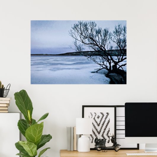 Poster Lac gelé (Bureau à domicile)