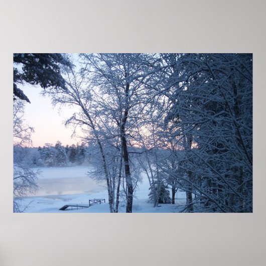 Poster Lac gelé dans le temps (Devant)