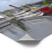 Poster Lac George, New York, Bateau à vapeur (Coin)