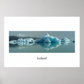 Poster Lac Glacier Islande (Devant)