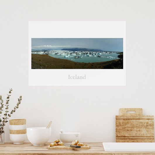 Poster Lac Glacier Islande (Cuisine)