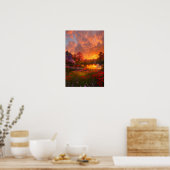 Poster Lac Golden Sunset (Cuisine)