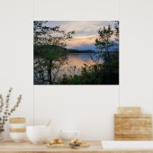 Poster Lac Hartwell Mountain Lake Sunset (Cuisine)
