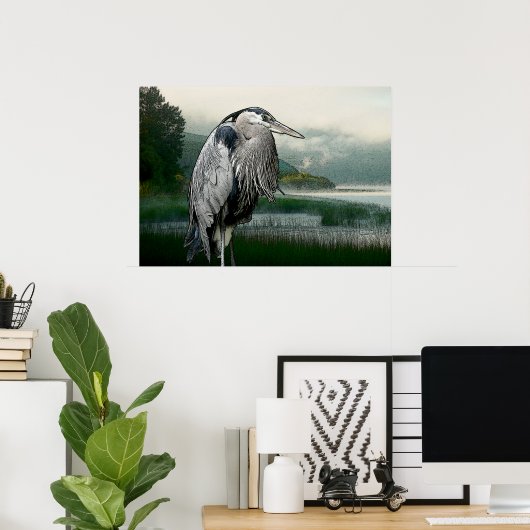 Poster Lac Heron (Bureau à domicile)