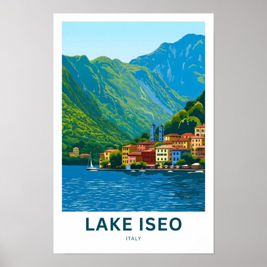 Poster Lac Iseo Italie Imprimer Voyage (Devant)