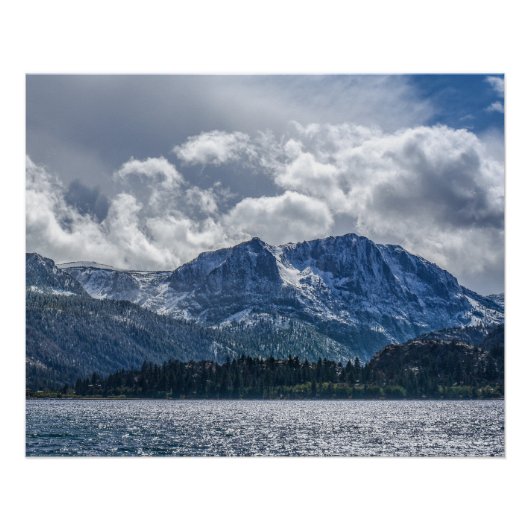 Poster Lac June et Carson Peak avec tempête imminente (Devant)