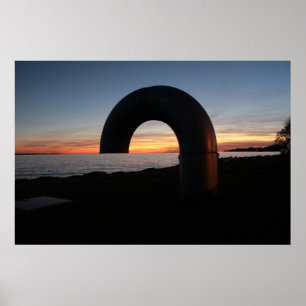 Poster Lac Kingston, Coucher de soleil en Ontario.