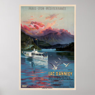 Poster Lac Lac Annecy Auvergne-Rhône-Alpes Paris Lyon