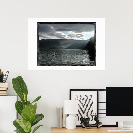 Poster Lac Léman, vue au crépuscule (Bureau à domicile)