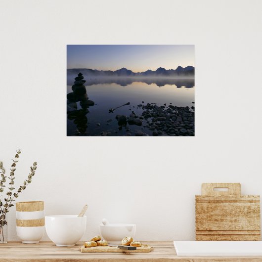 Poster Lac McDonald à Sunrise I (Cuisine)