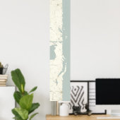 Poster Lac Michigan non descendu, vertical, 60 x 10 (Bureau à domicile)