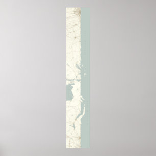 Poster Lac Michigan non descendu, vertical, 60 x 10