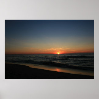 Poster Lac Michigan Sunset 2