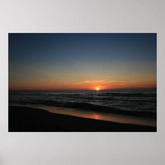 Poster Lac Michigan Sunset 2 (Devant)