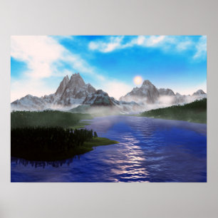 Poster lac miroir