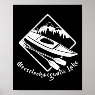 Poster Lac Mooselookmeguntic Maine Kayak Kayakisme Bateau