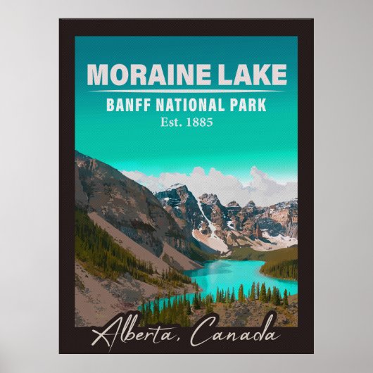 Poster Lac Moraine Alberta Parc national du Canada Banff (Devant)