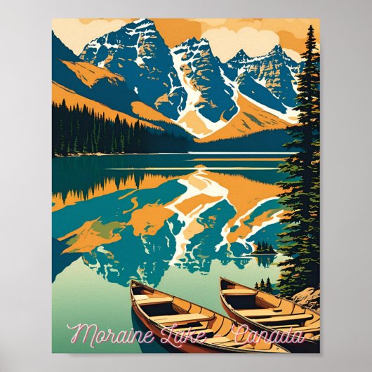 Poster Lac Moraine - Canada (Devant)