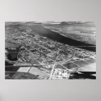 Lac Moses, WA Vue aérienne de la ville Photographi