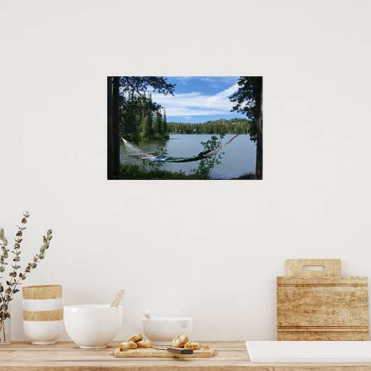 Poster Lac Mountain, Hammock (Cuisine)