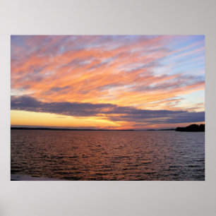 Poster Lac Murray Sunset