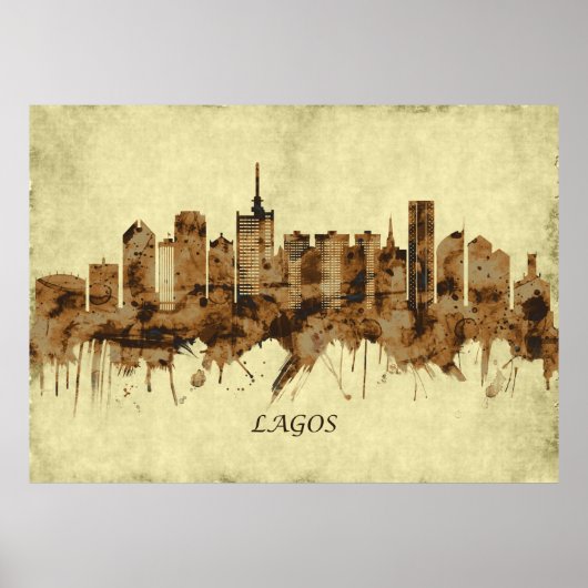 Poster Lac Nigeria Cityscape (Devant)