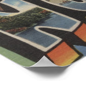 Poster Lac Norfork, Arkansas - Scènes de grandes lettres (Coin)