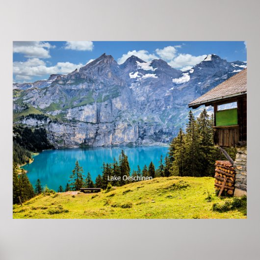 Poster Lac Oeschinen, Suisse (Devant)