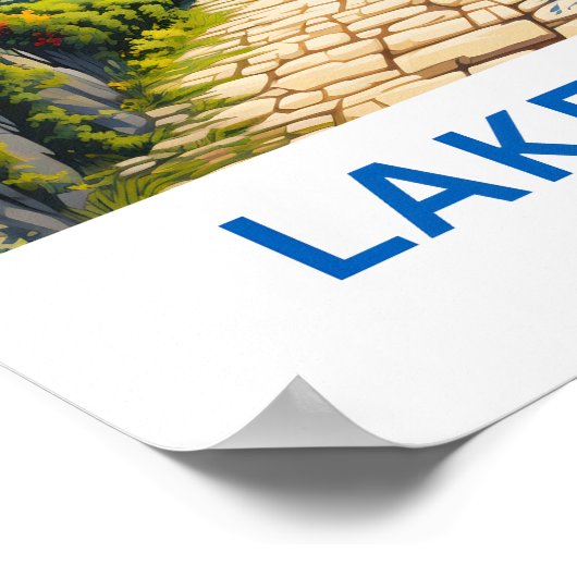 Poster Lac Ohrid Albanie Imprimer (Coin)