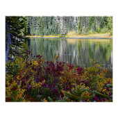 Poster Lac paisible Vibrant automne couleur paysage (Devant)