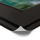 Poster Lac - Paysage de lagune Illusion de fenêtre Black  (Coin)