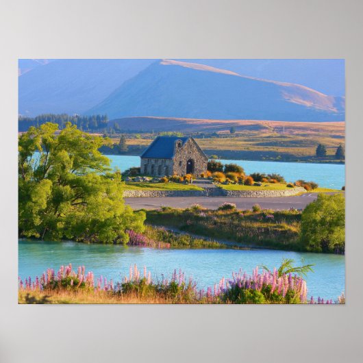 Poster Lac pittoresque Tekapo (Devant)