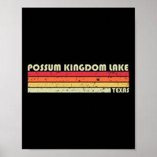 Poster Lac Possum Kingdom Texas Pêche Drôle Camping Cadea