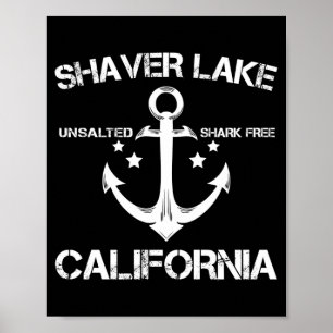 Poster Lac Shaver californie pêche drôle camping