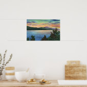 Poster Lac Sunrise Vue sur Buck Mountain (Cuisine)