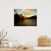 Poster Lac Sunset (Cuisine)
