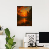 Poster Lac Sunset - Nature Wall Art (Bureau à domicile)