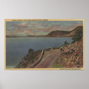 Poster Lac supérieur klamath, Orégon - point de