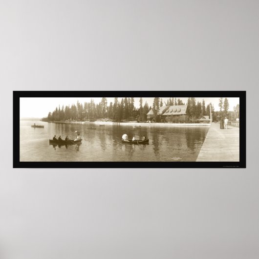 Poster Lac Tahoe, CA Photo 1908 (Devant)