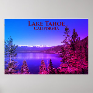 Poster Lac Tahoe California